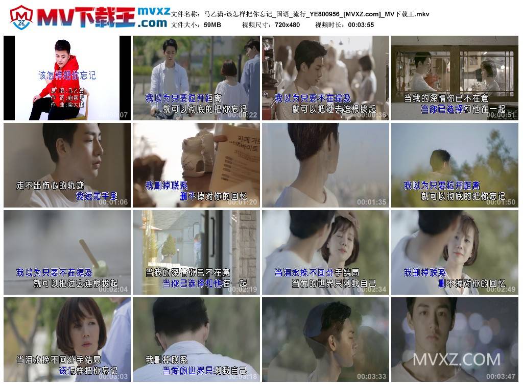 马乙潇-该怎样把你忘记_国语_流行_YE800956